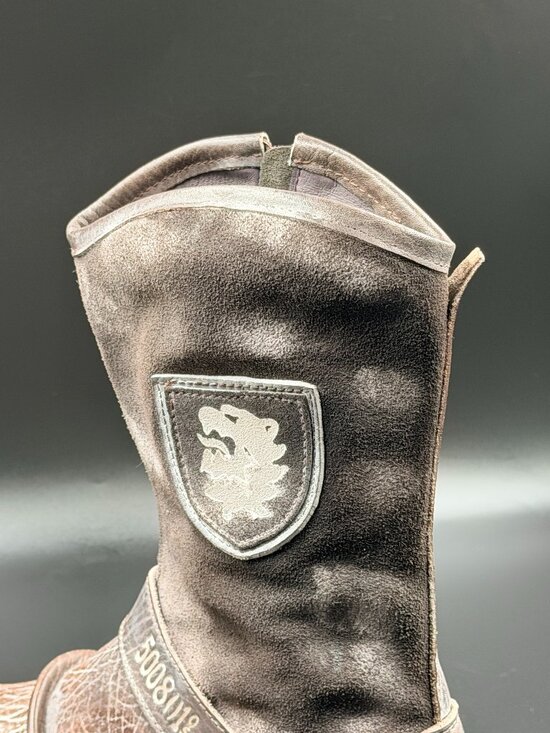 Otto Distressed Brown Grey Moto Boots main image 8